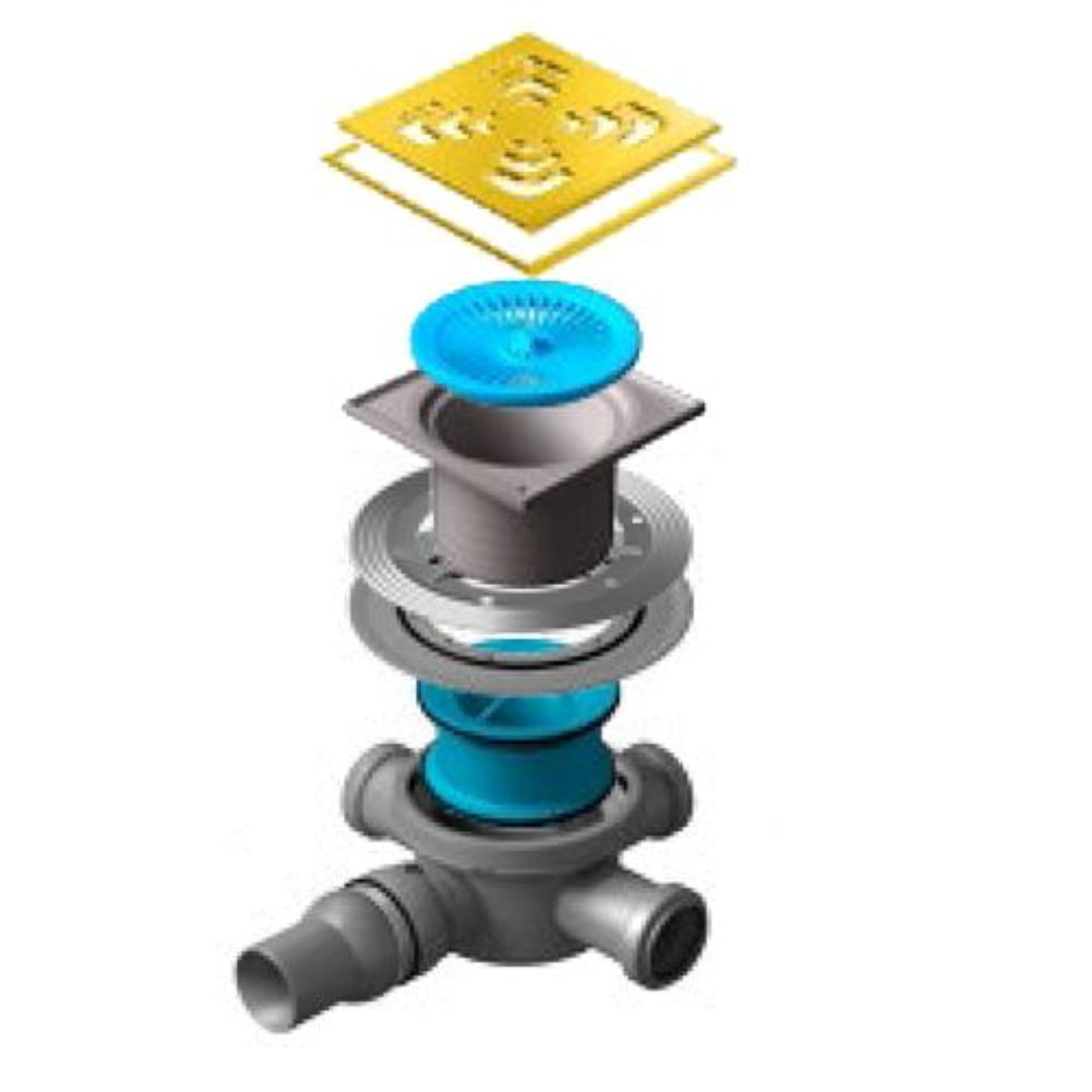 Трап точечный Pestan Confluo Standard 150х150 мм Square 3 Gold 1519588