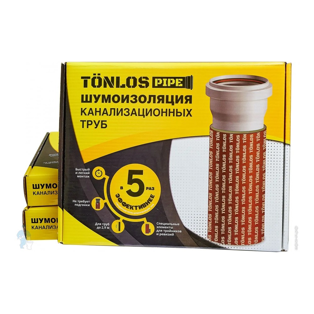 Комплект шумоизоляции для канализационных труб TONLOS PIPE D110 мм 261313