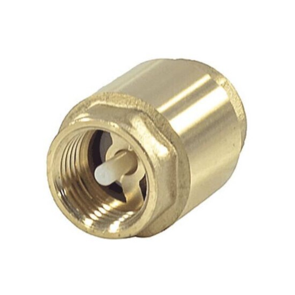 Клапан обратный пружинный латунный SantechSystems Ду 20 Ру 16 муфтовый пластиковый затвор 1725899