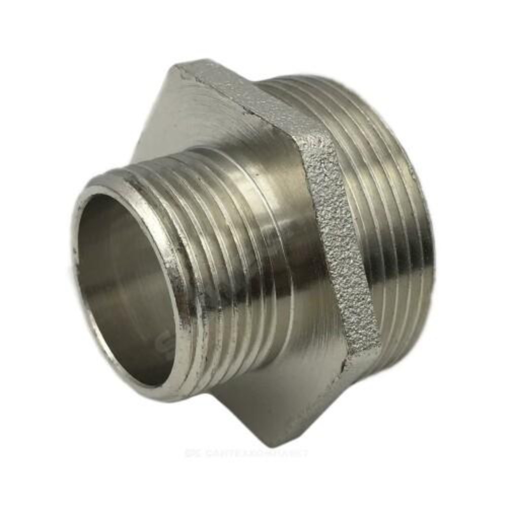 Ниппель переходной SantechSystems 1 1/4 x 3/4 НР-НР латунный никелированный НС-1726020
