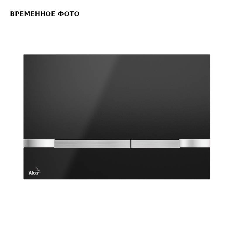 Кнопка смыва Alcaplast Stripe-Black нержавеющая сталь черный STRIPE-BLACK