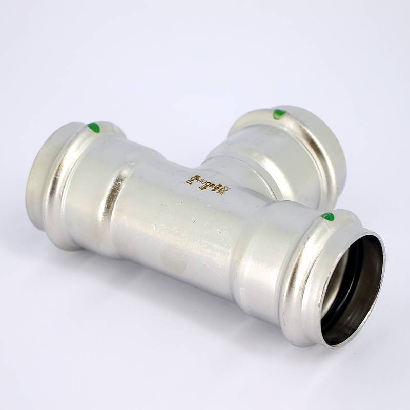 Тройник пресс Viega Sanpress Inox 42 мм нержавеющая сталь 435905