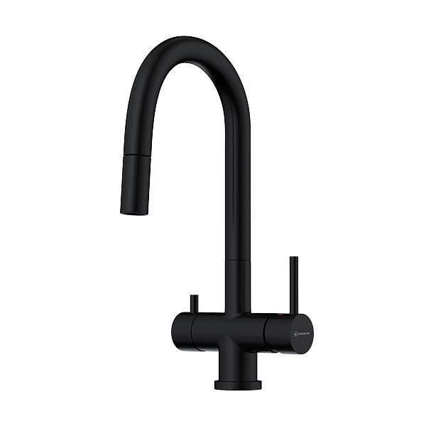 Смеситель для кухни Omoikiri Akita-S-GB с выдвижным изливом и подключением фильтра графит 4994359