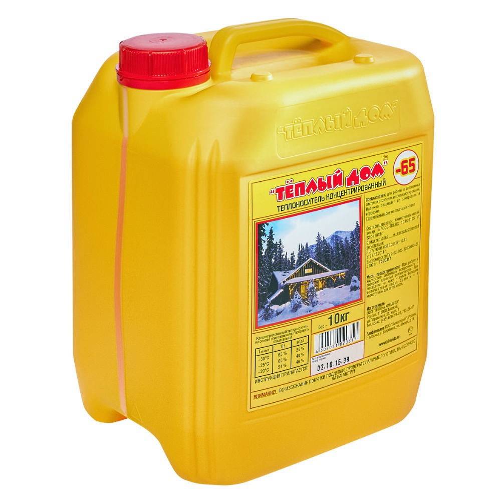 Теплоноситель Теплый дом-65 на основе этиленгликоля 10 кг 1235481