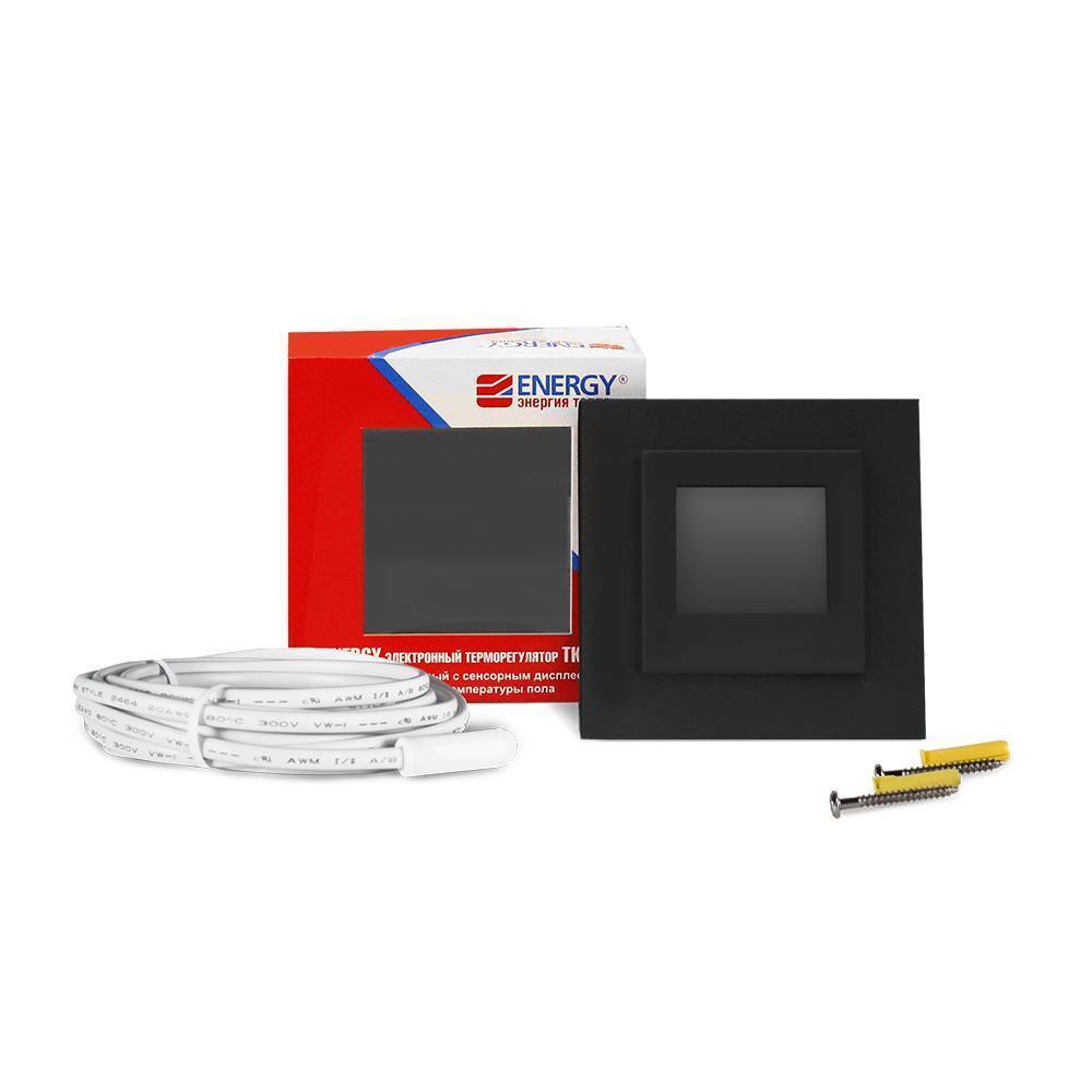 Терморегулятор программируемый Energy TK08 NEW сенсорный черный TK08 NEW black
