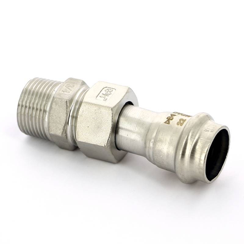 Муфта разборная IBP B-Press Inox 22 мм x 3/4 НР нержавеющая сталь PS4331G0220600