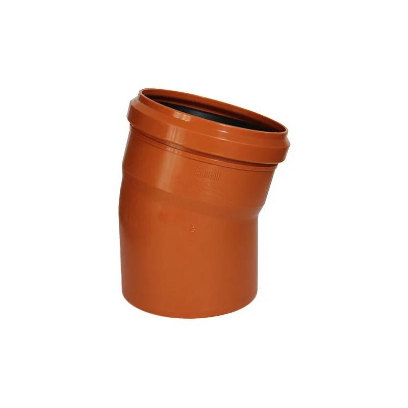 Отвод канализационный Sinikon Standard 110x15° 20100 I.B