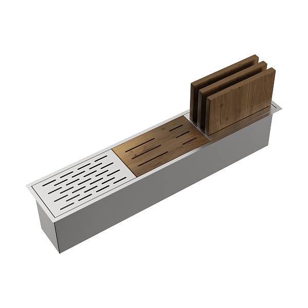 Сушка для посуды встраиваемая Omoikiri Dry 02-IN 94x20x20 см нержавеющая сталь 4999019