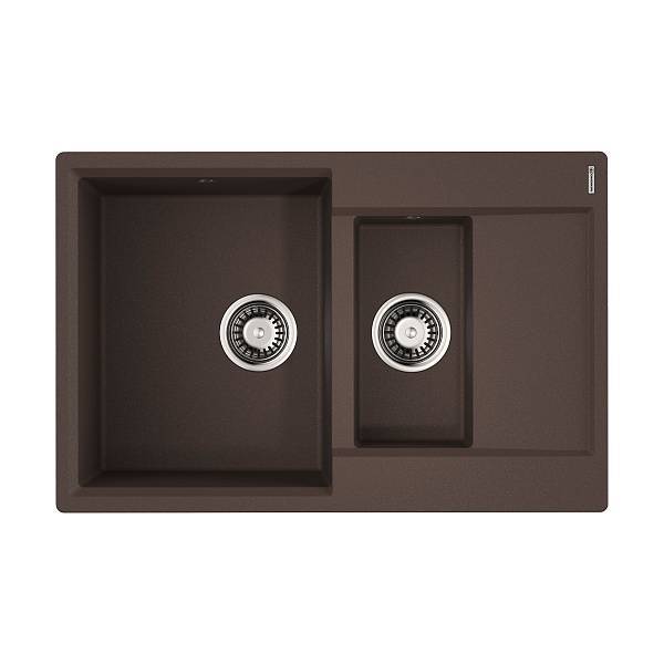 Кухонная мойка Omoikiri Daisen 78-2-DC Artgranit 78х51 см темный шоколад 4993333