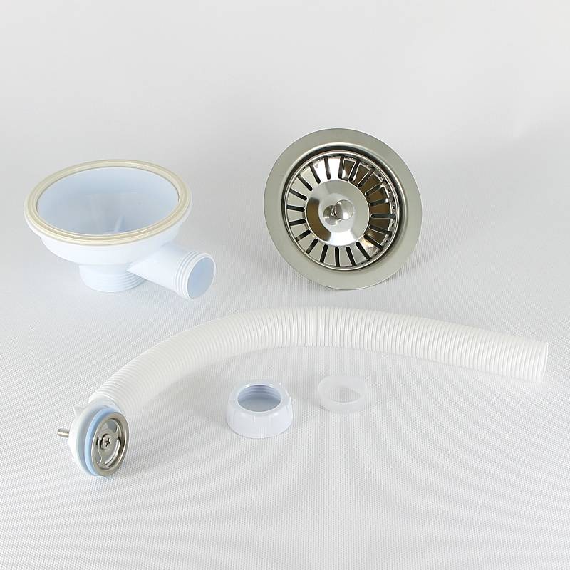 Выпуск для мойки Wirquin 90 мм с круглым переливом 30717336