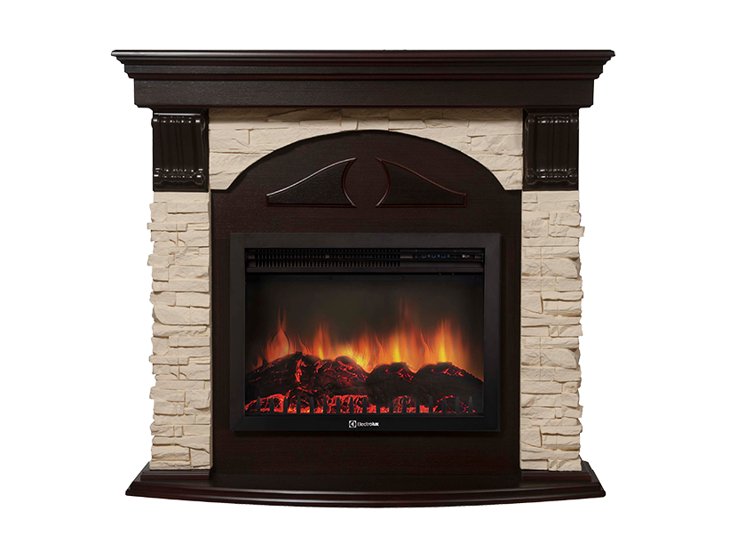 Портал для электрокамина Firelight Torre 25U угловой слоновая кость/темный дуб НС-1132812