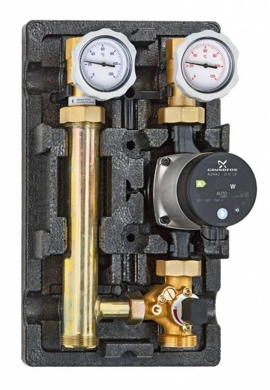 Насосно-смесительный модуль Meibes MK 8 1 1/4 с насосом Grundfos UPM3 Hybrid 32-70 M66832.36