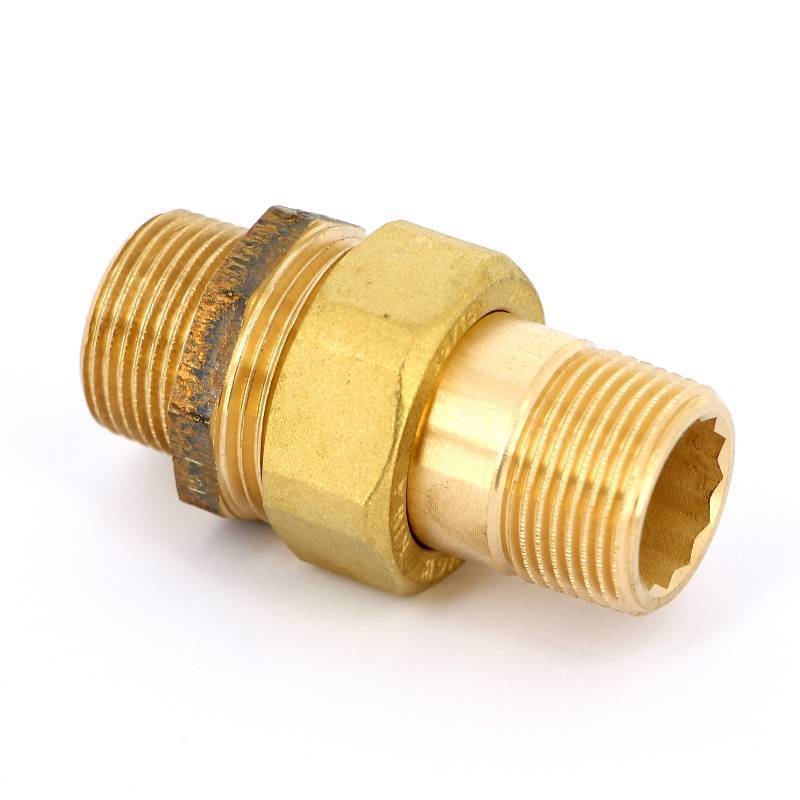 Разъемное соединение Viega 3/4 НН прямое бронза с плоским уплотнением 320201