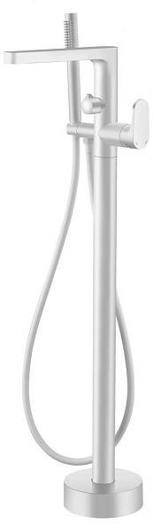 Смеситель напольный для ванны с душем Boheme Spectre белый матовый 459-MW