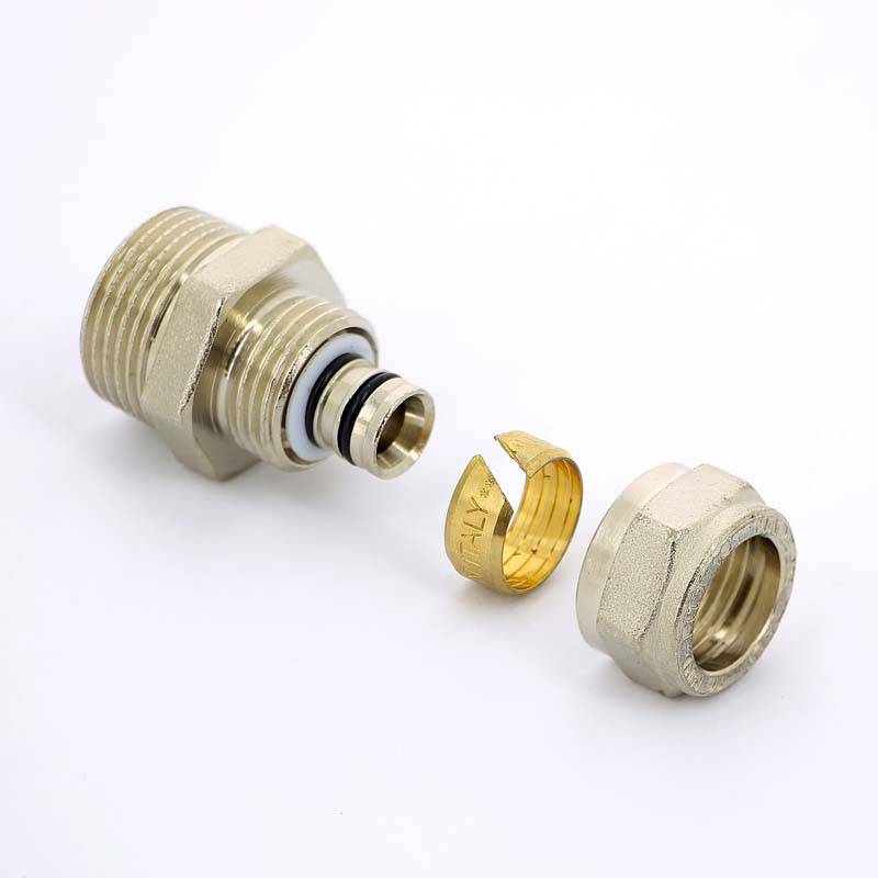 Муфта обжимная Uni-Fitt никелированная 16х3/4 НР 662N6300