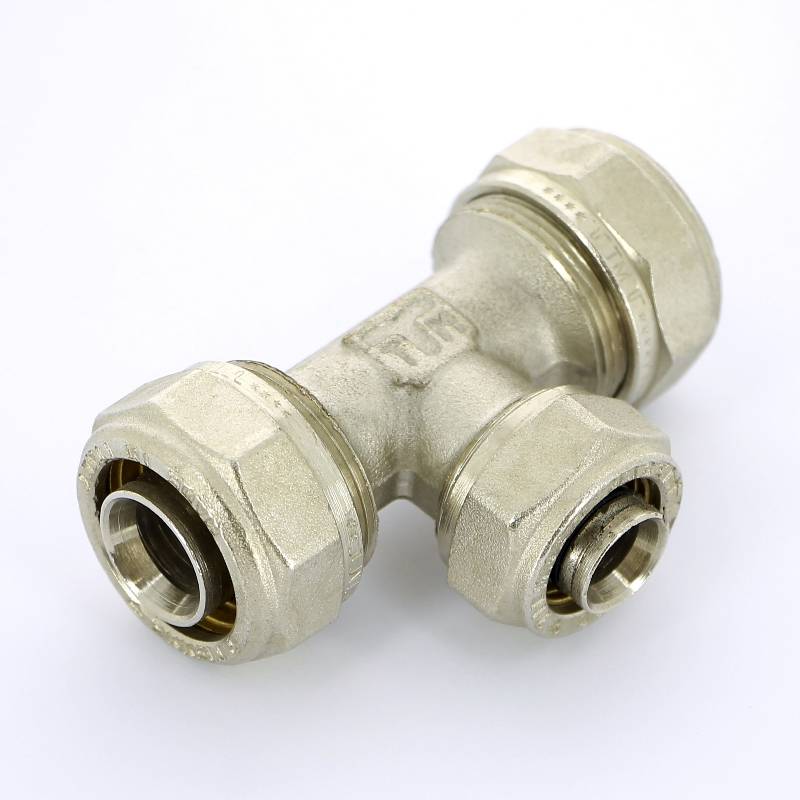 Тройник обжимной никелированный Tiemme 26х20х26 1600037