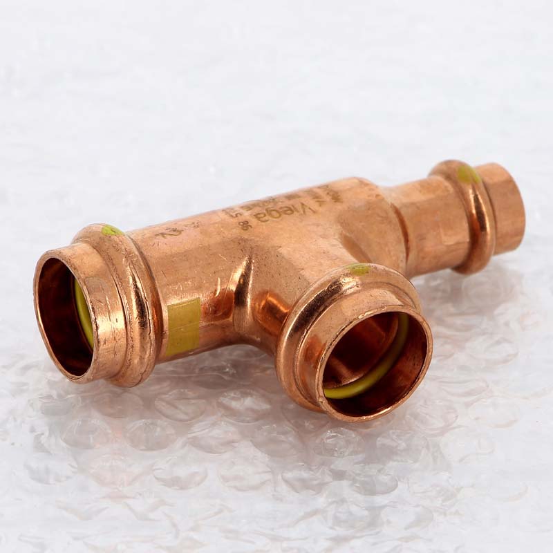 Тройник пресс медный Viega Profipress G 22x22x15 мм 346041