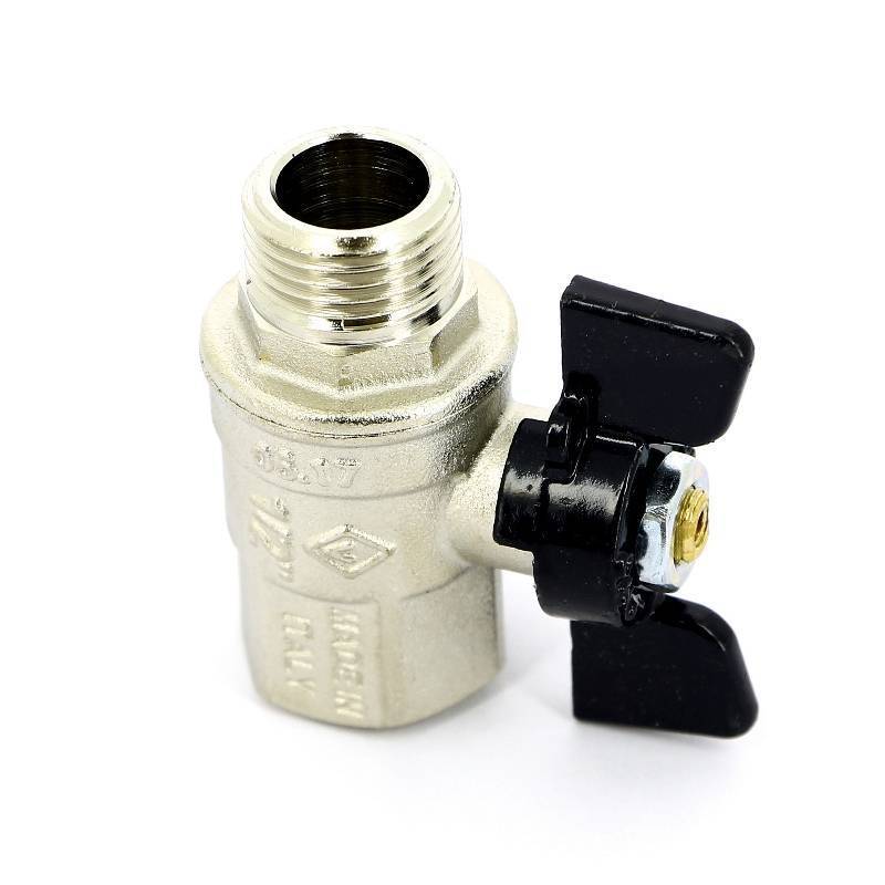 Кран шаровой Bugatti New Jersey 1/2 НР-ВР бабочка 09170004