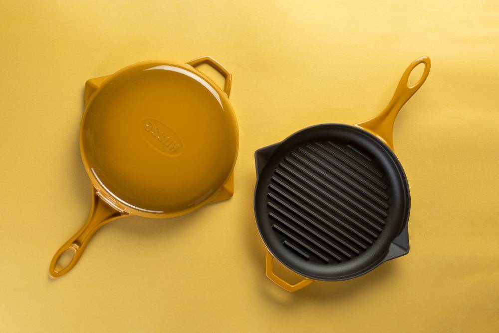 Сковорода-гриль чугунная Hosseven HS Y GTV 28 YELLOW 28 см А752528