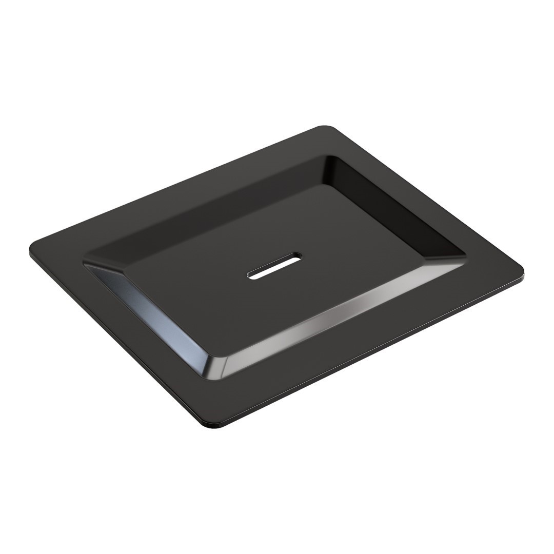 Мыльница накладная Boheme Space с латунной чашей глянцевая оружейная сталь 10966-SGM-SOAP