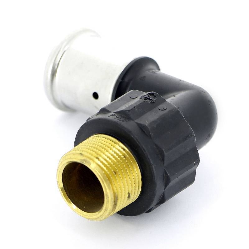 Угольник 90° пресс с наружной резьбой HENCO PVDF 26x3/4 5PK-2605