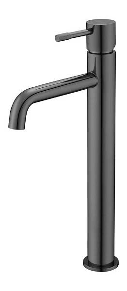 Смеситель для раковины Boheme Uno высокий shine gun metal 462-SGM