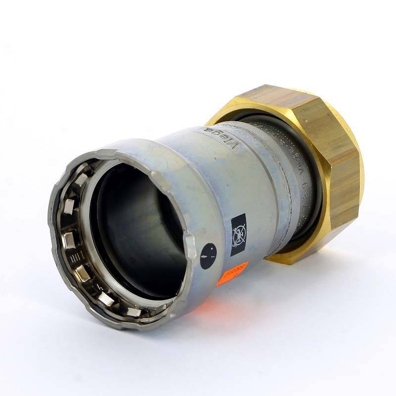 Муфта переходная пресс-В Viega Megapress с накидной гайкой 1 1/4х1 1/2 оцинкованная сталь 718862