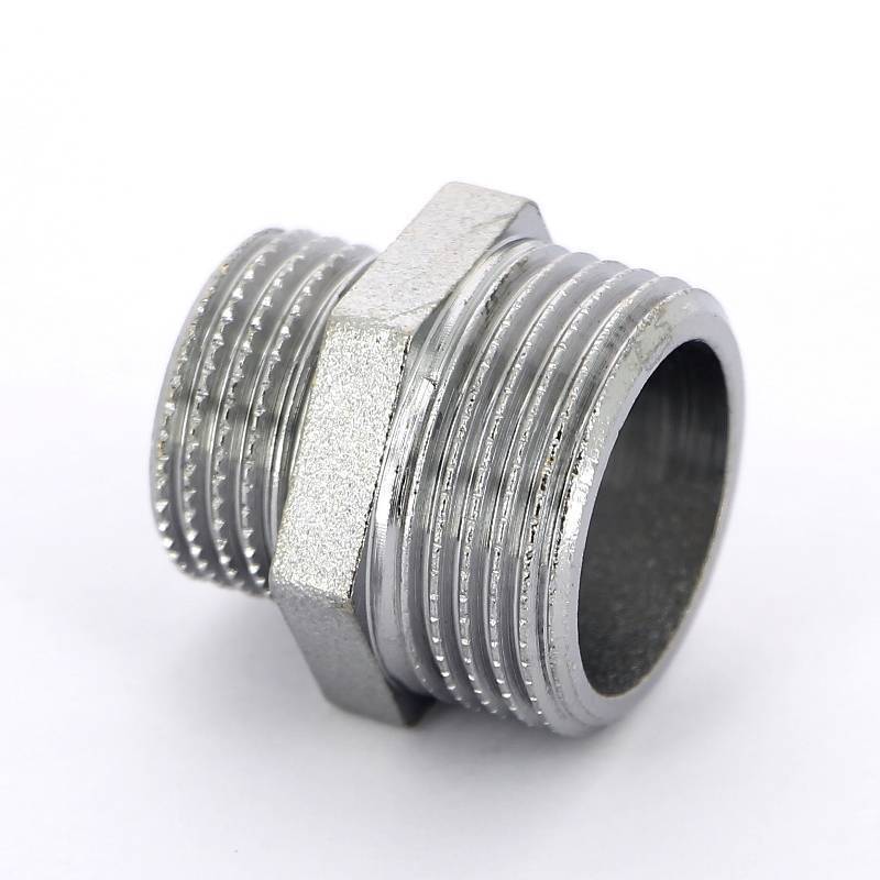 Ниппель резьбовой переходной Tiemme 3/4 x 1/2 НН никелированный 1500124