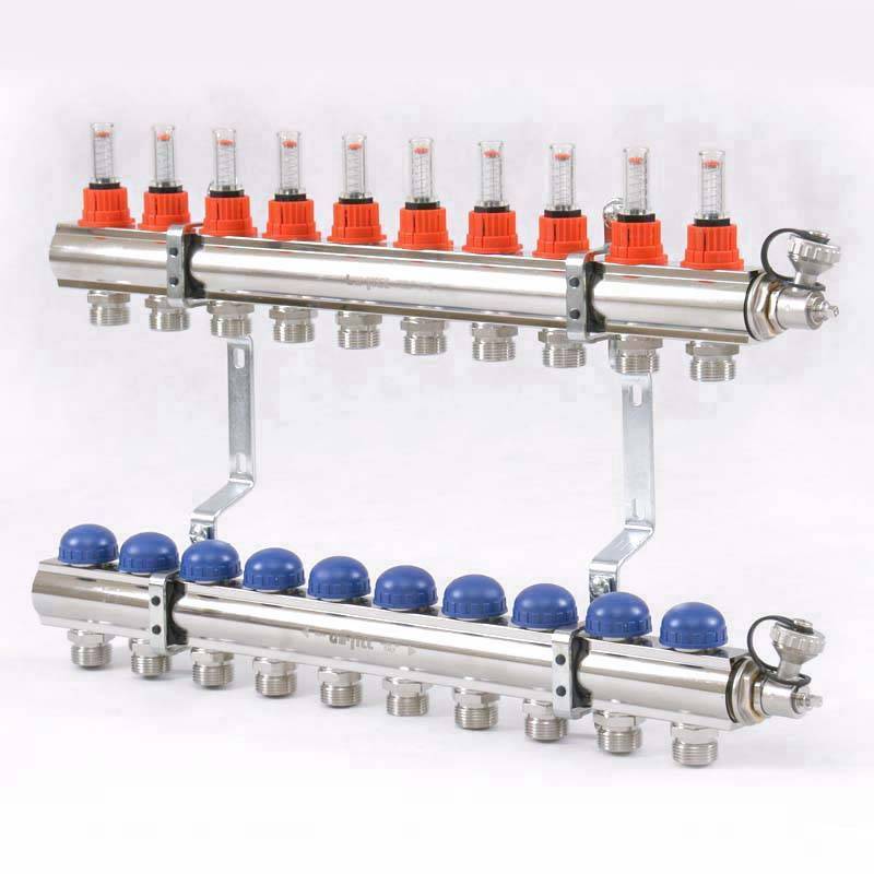 Коллекторная группа Uni-Fitt серия E 1x3/4 EK 10 выходов с расходомерами 440E4310