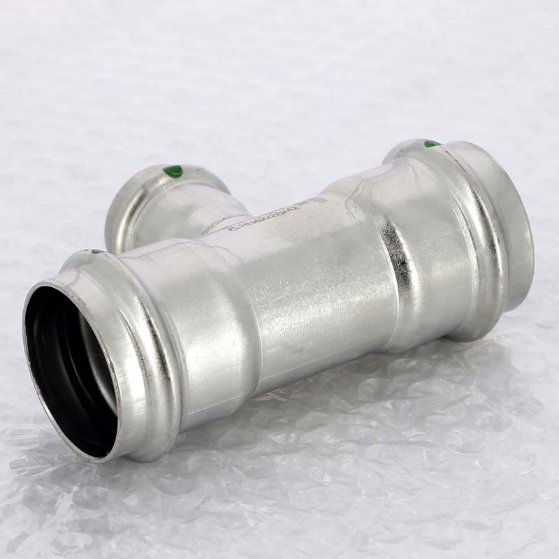 Тройник пресс Viega Sanpress Inox 42x28x42 мм нержавеющая сталь 436049