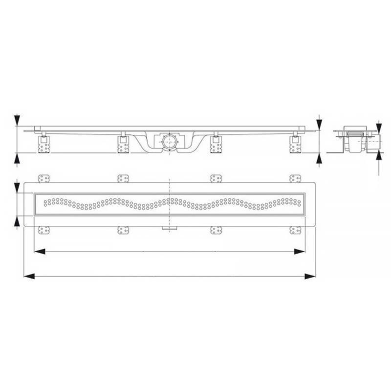 Душевой лоток Alca APZ8 Simple 950 мм с порогами APZ8-950M