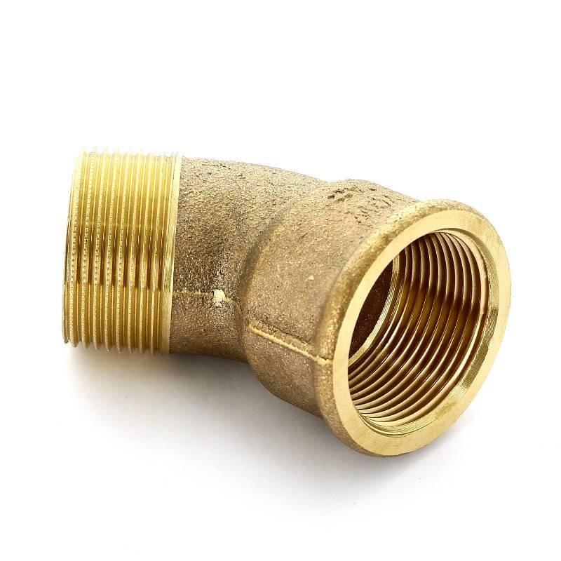 Угольник НВ Viega Sanpress 45° 1 1/4 бронза 448271