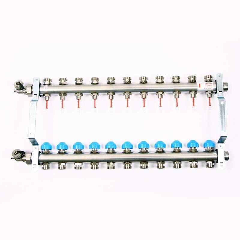 Коллекторная группа Uni-Fitt 1 x 3/4 11 выходов с расходомерами и термостатическими вентилями 455W4311