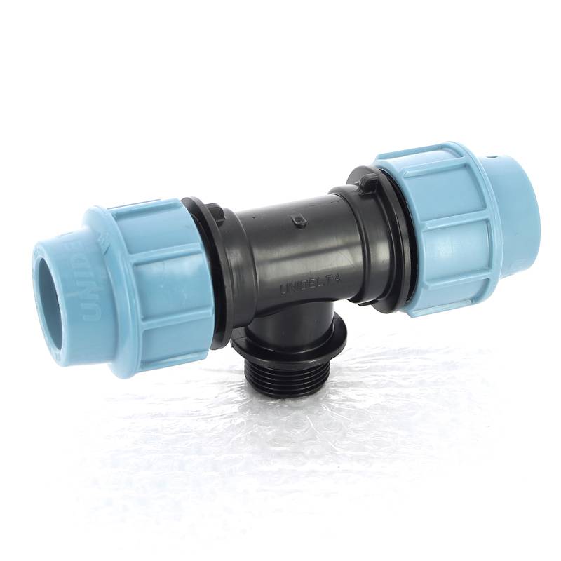 Тройник компрессионный Unidelta ПНД 32x1 наружная резьба 1010032004