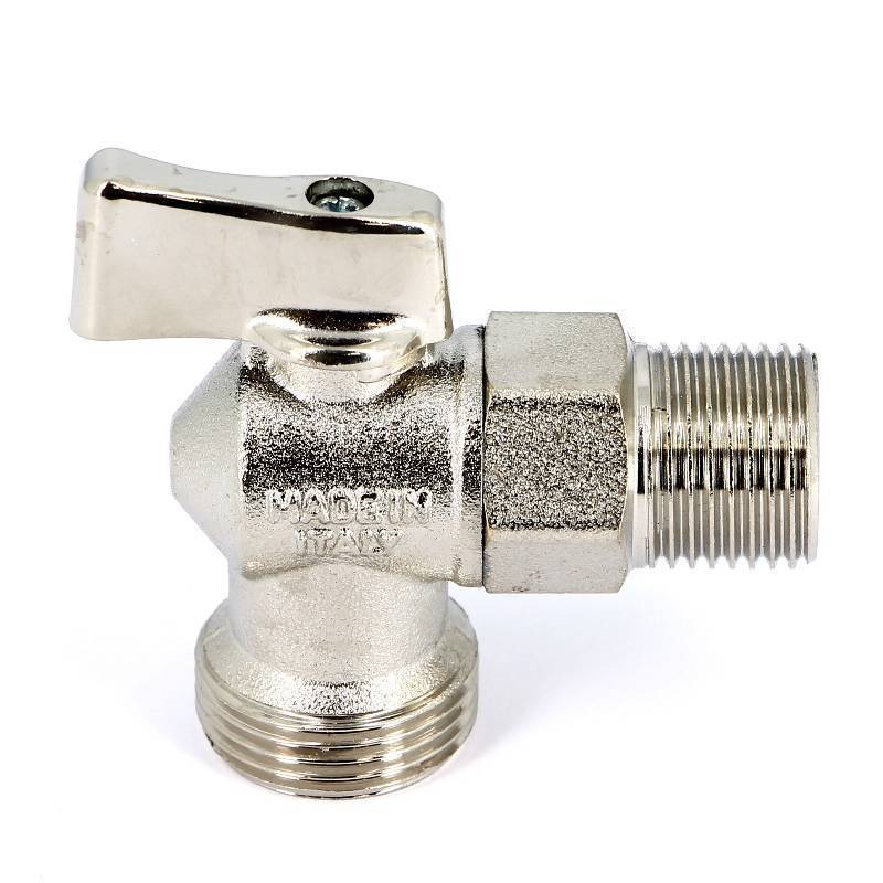 Кран шаровой Uni-Fitt 1/2x3/4 НН угловой для подключения стиральных и посудомоечных машин 181N2300