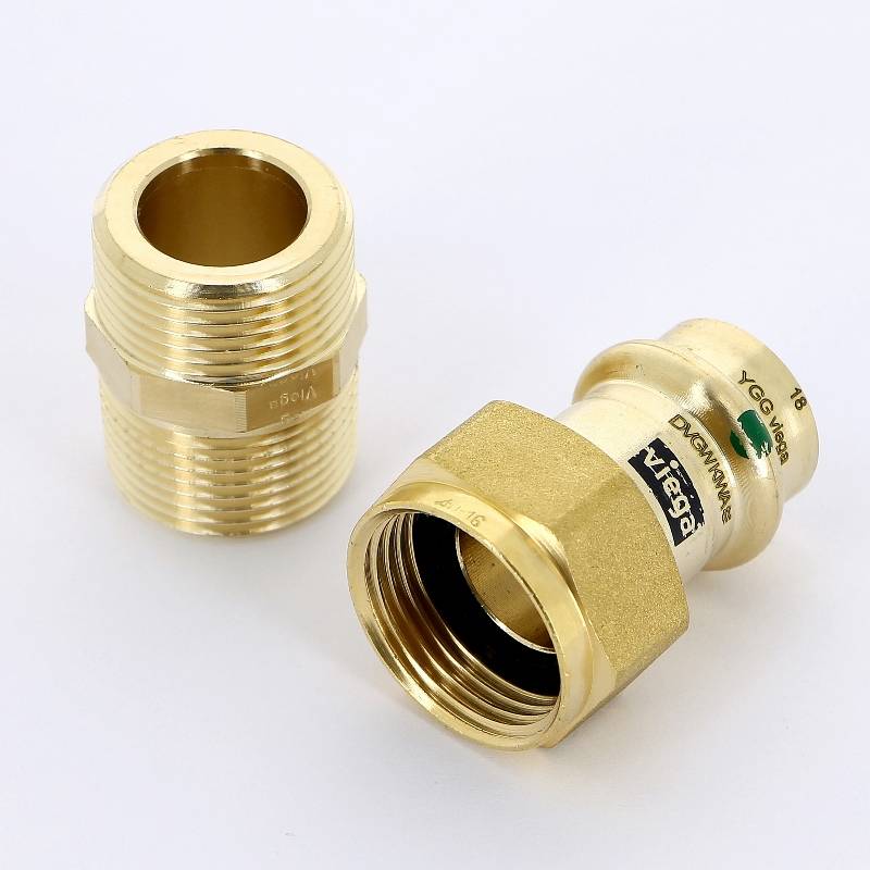 Муфта разъёмная пресс-Н бронза Viega Sanpress 18x3/4 283377