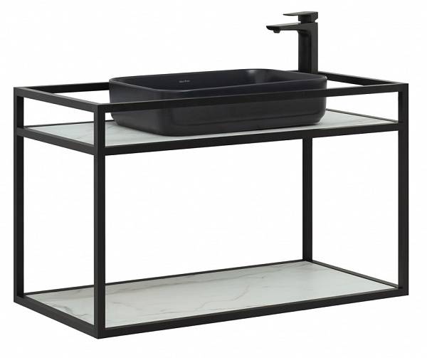 Консоль под раковину подвесная Allen Brau Liberty 90 см черная 1.33003.BB