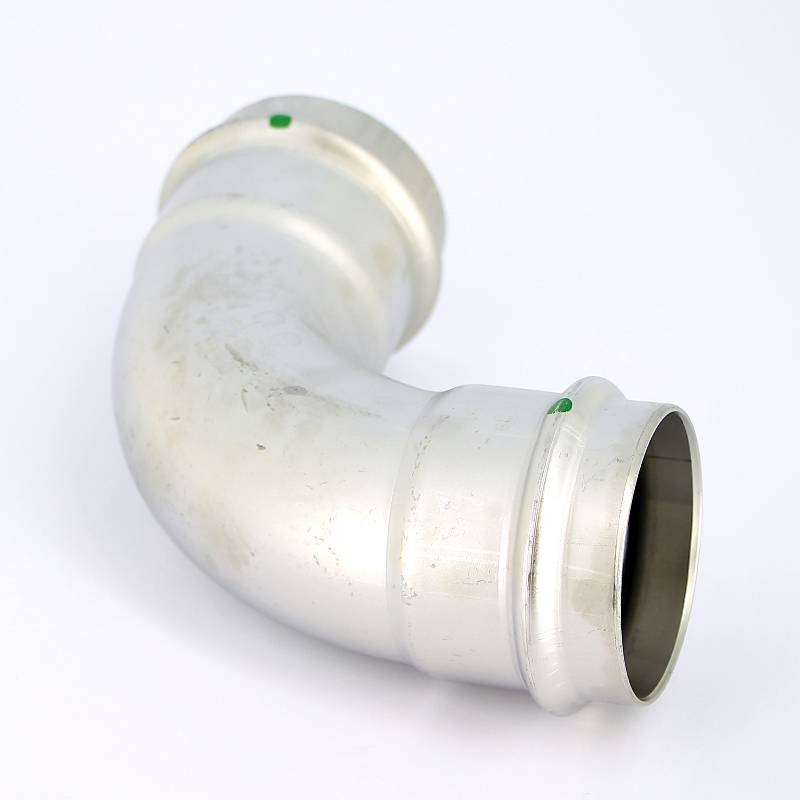 Отвод пресс 90° Viega Sanpress Inox нержавеющая сталь 54 мм 435691