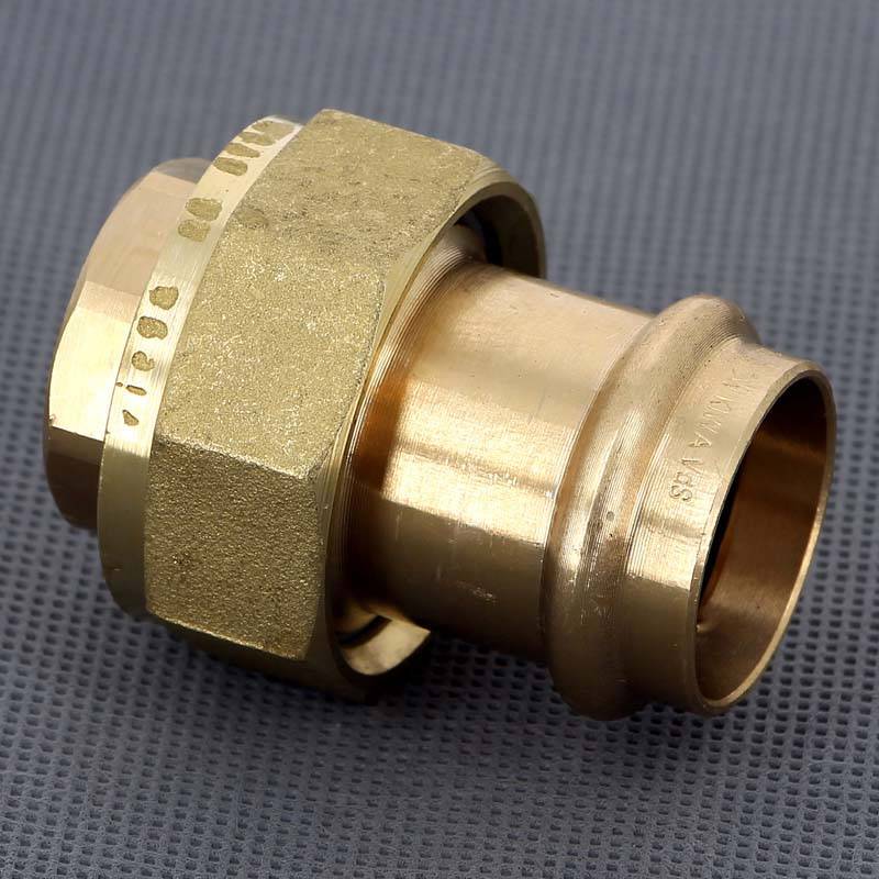 Муфта разъёмная пресс Viega Sanpress бронза 28x3/4 ВР 365103