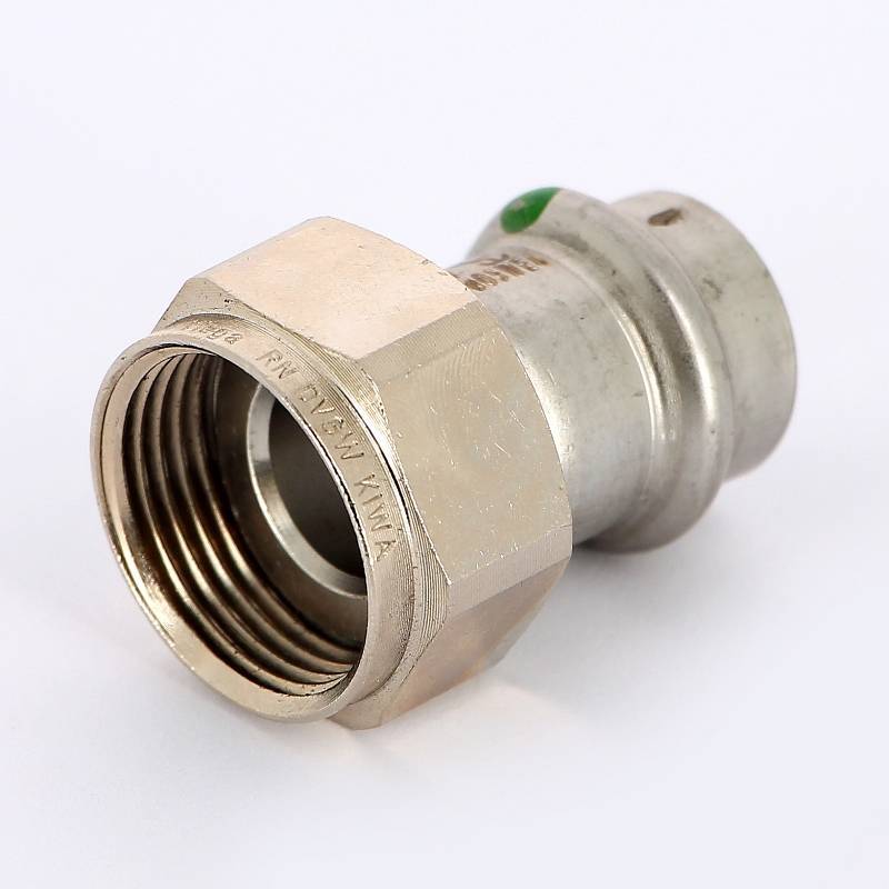 Муфта пресс с накидной гайкой Viega Sanpress Inox 18x3/4 нержавеющая сталь 437602