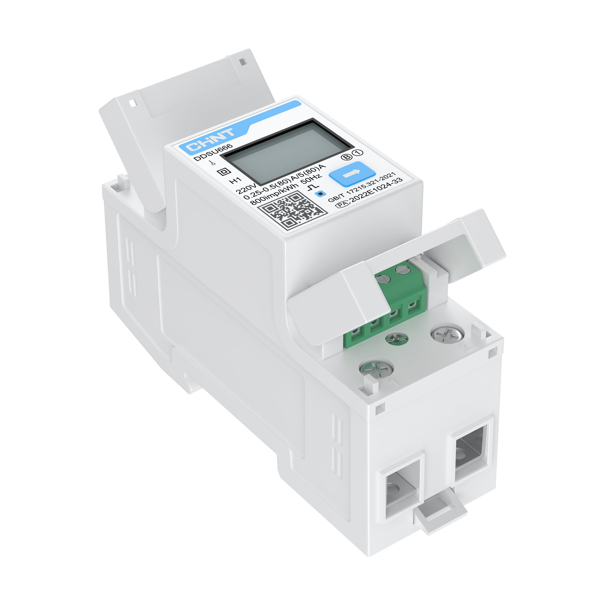 Счетчик электроэнергии 1-фазный ectoControl CHINT DDSU666 RS-485 DIN-рейка Аec01074
