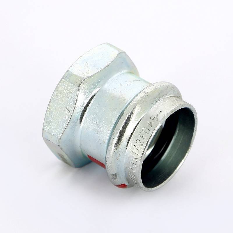 Муфта переходная пресс-В Viega Prestabo 28х1/2 оцинкованная сталь 704759