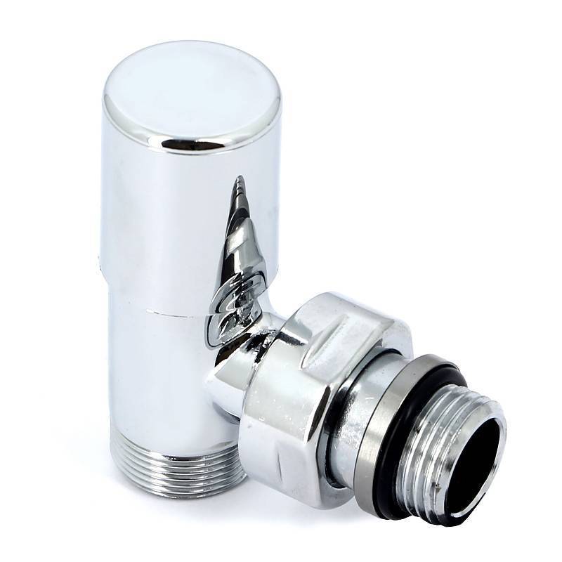 Вентиль радиаторный ручной Carlo Poletti Compact 1/2 х M24 угловой хром V150111B