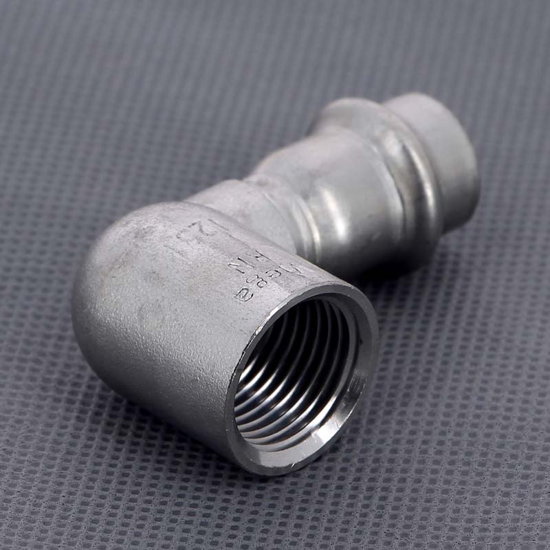 Угол 90° пресс-В компактный нержавеющая сталь Viega Sanpress Inox 15х1/2 436971