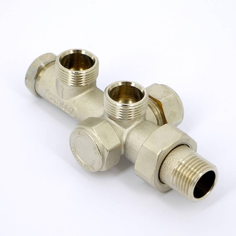 Узел радиаторный Tiemme 1/2 - M22x16 для двухтрубных систем разводка в стену 3370004