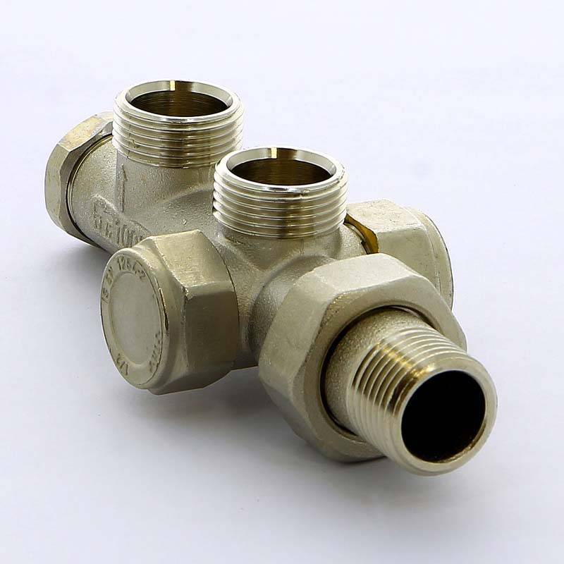 Узел радиаторный Tiemme 1/2 - M24x19 для двухтрубных систем разводка в стену 3370006