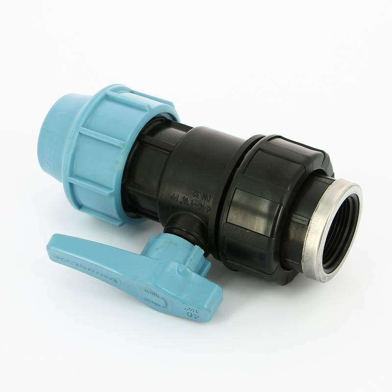 Кран шаровый компрессионный Unidelta 40x1 1/4 ПНД 1071040005001