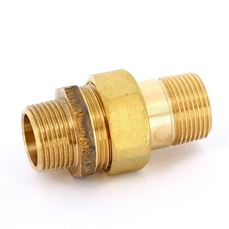 Разъемное соединение Viega 3/4 НН прямое бронза с плоским уплотнением 320201