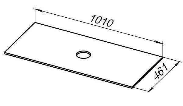 Столешница Allen Brau Reality 101x46.1x1 см бежевый 1.32025.B-S