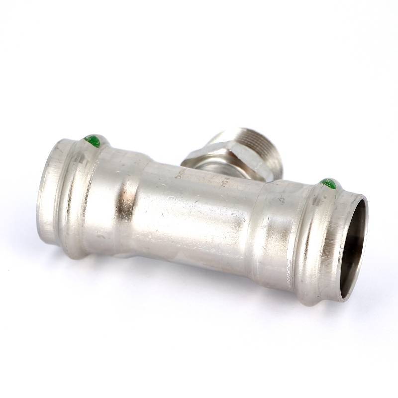 Тройник пресс-НР нержавеющая сталь Viega Sanpress Inox 28х3/4х28 мм 445997